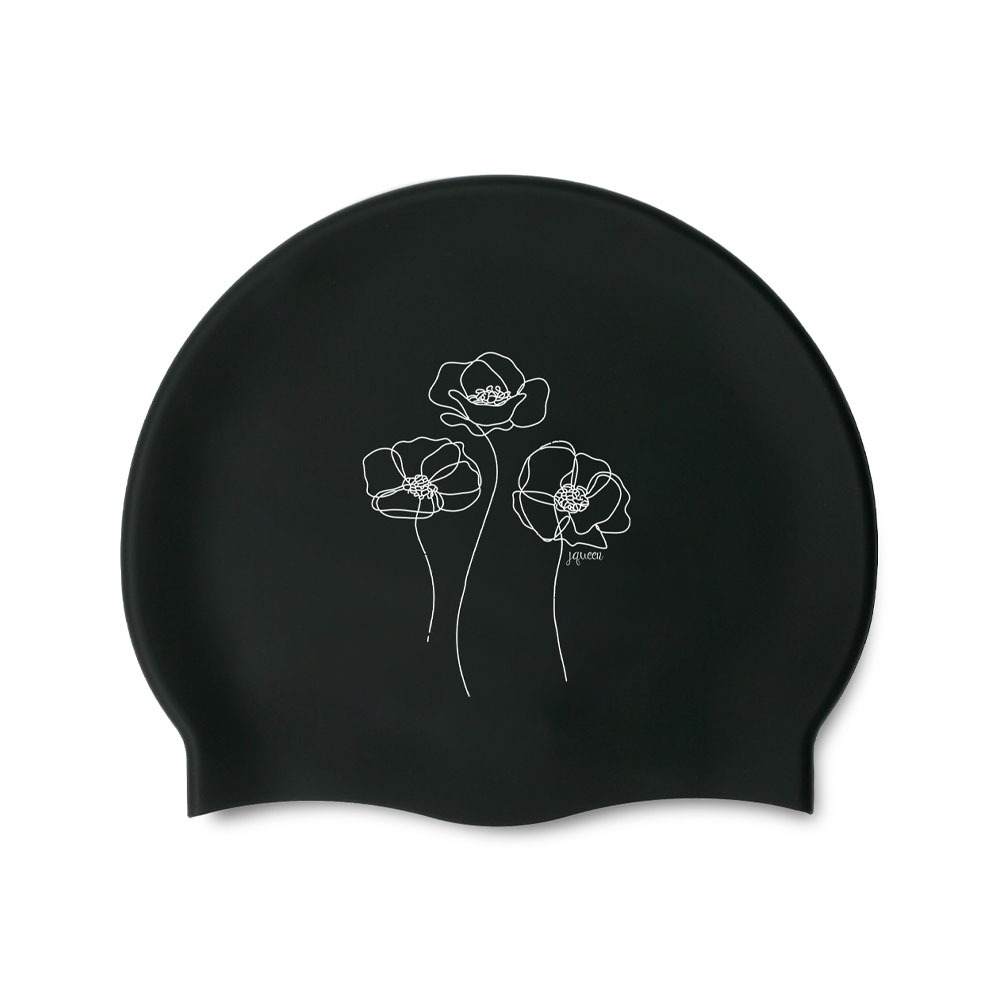 제이커스 선화 실리콘 수모 블랙 [JFYSBK051C] 수영모자 수영캡 수영용품